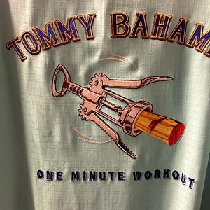 Tommy Bahama Mens button down LT green/sea foam. Shirt NWT